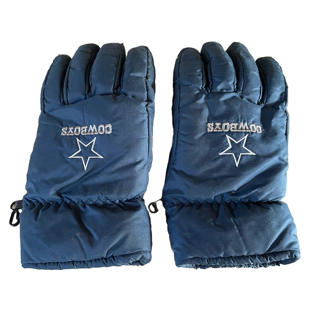 Dallas Cowboys Wells Lamont‎ Winter Warm Gloves Sz XL NFL Football Blue Star